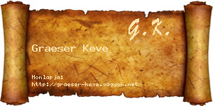 Graeser Keve névjegykártya
